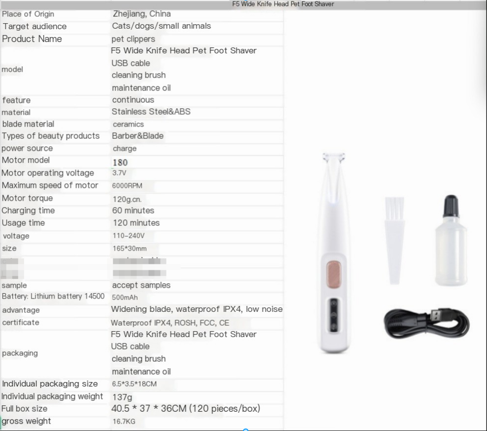 LED Dog Paw Trimmer