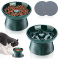 Ceramic Raised Slow Feeder Bowls (2-Pack)
